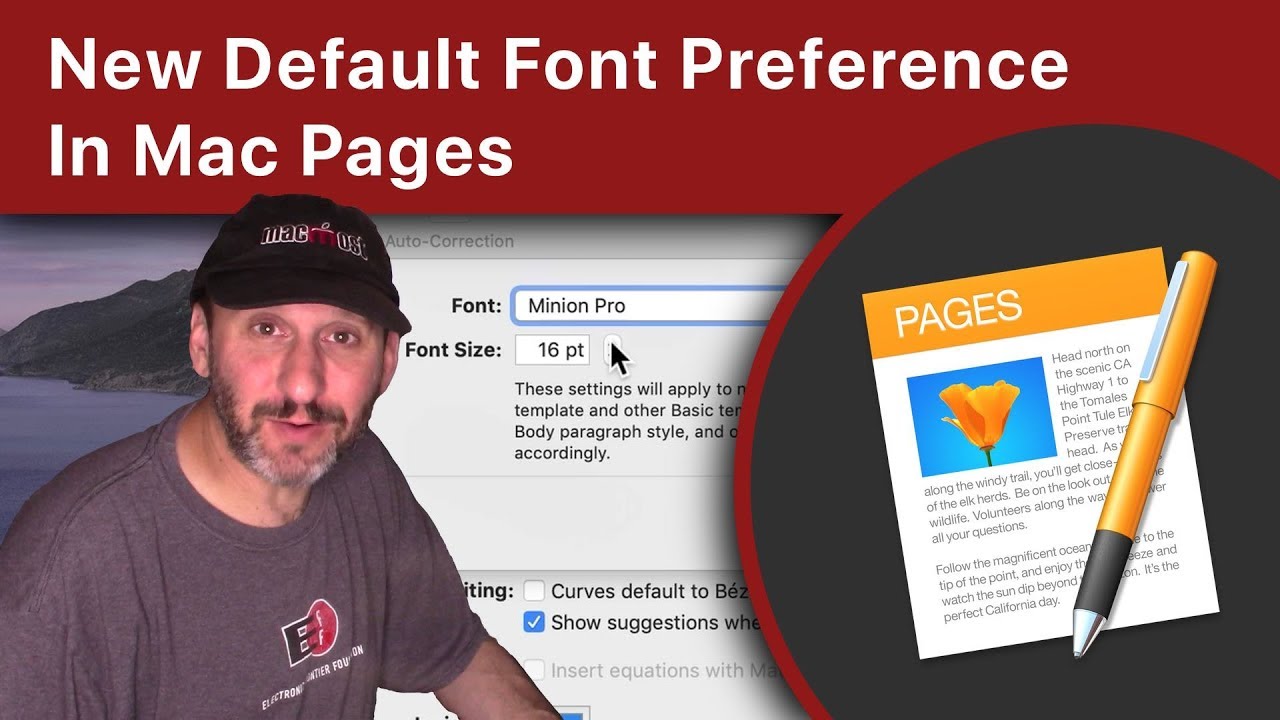 New Default Font Preference in Mac Pages