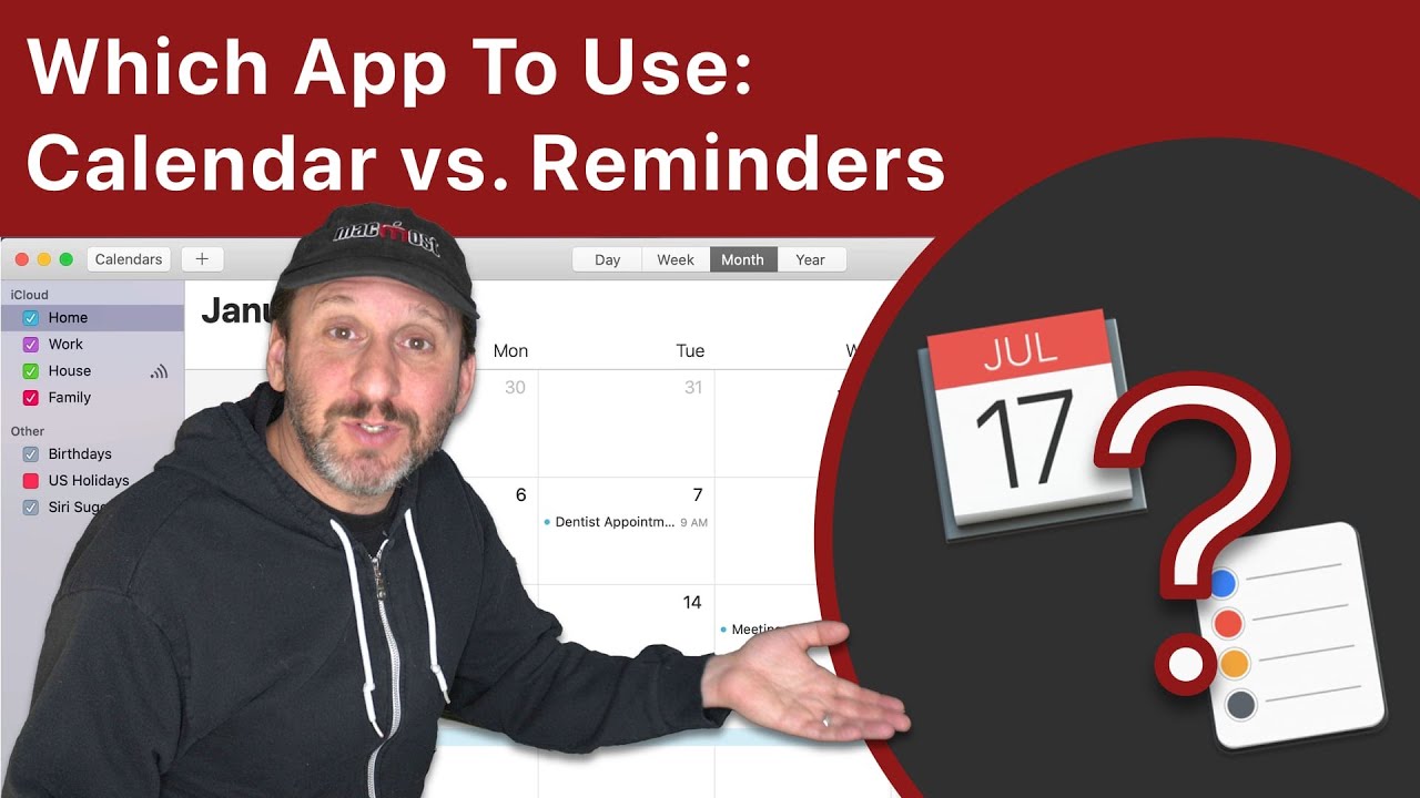 Which App To Use: Calendar vs Reminders