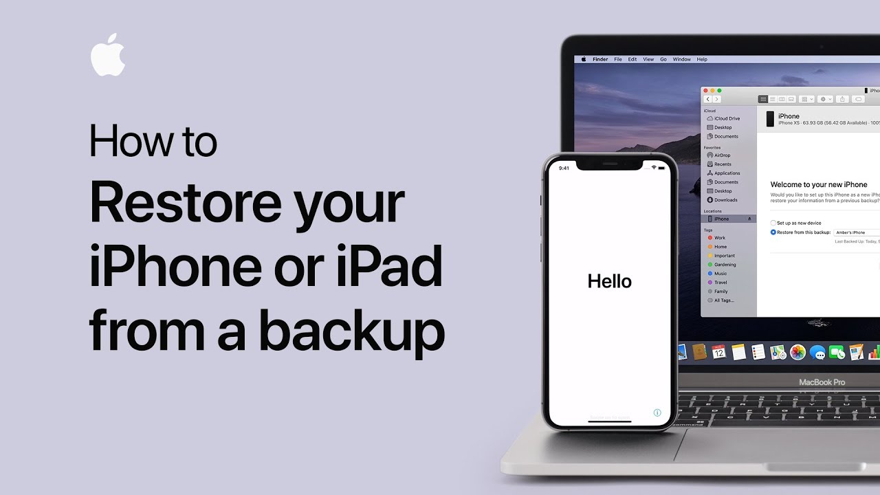 How to restore your iPhone, iPad, or iPod touch from a backup in macOS Catalina – Apple Support