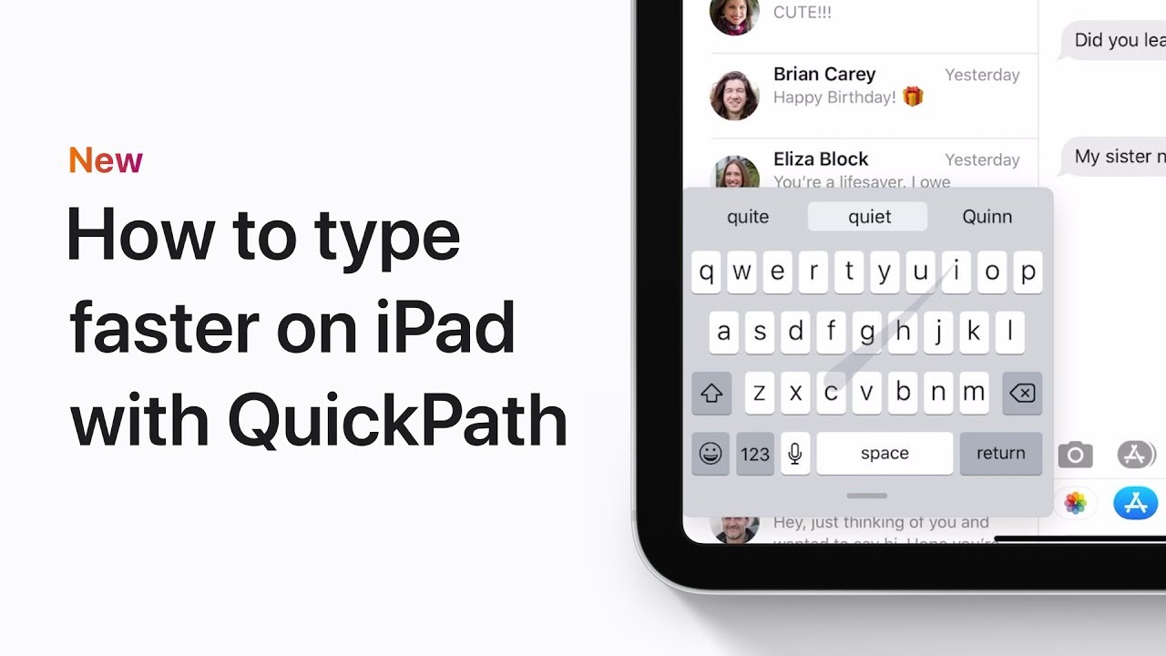 How to use QuickPath to type faster on your iPad – Apple Support