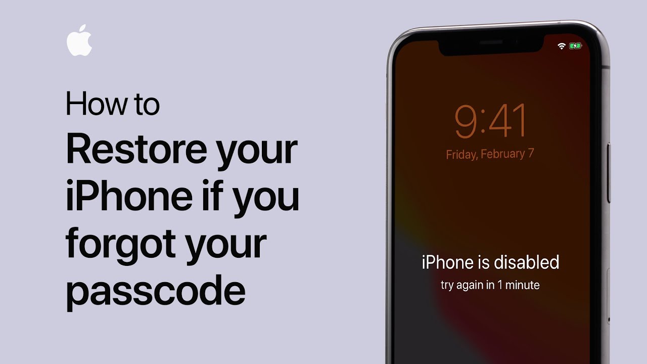 How to Restore your iPhone if you forgot your passcode – Apple Support
