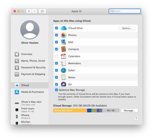 How to Access iCloud Settings & Apple ID in macOS Catalina