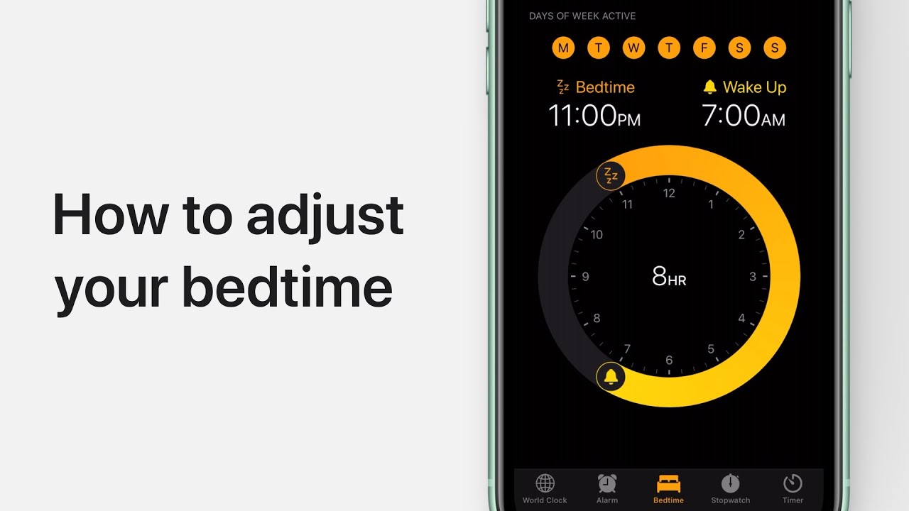 How to adjust your bedtime in the Clock app on iPhone, iPad, and iPod touch – Apple Support