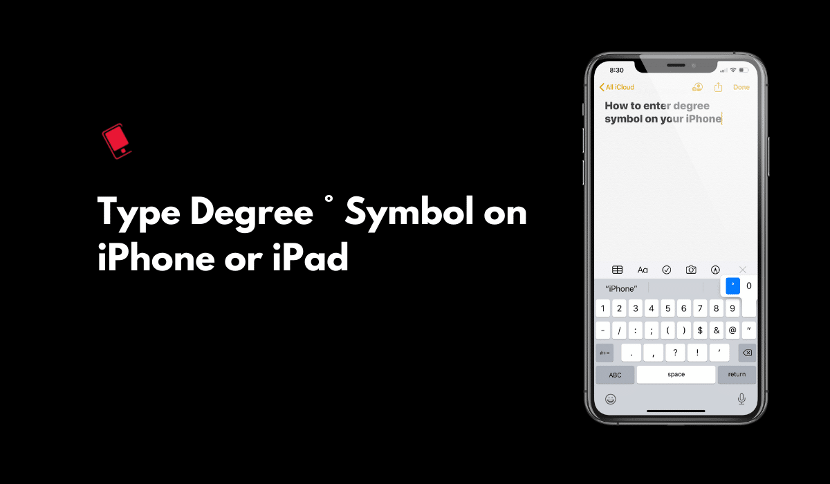 How to Type the Temperature Degree Symbol on iPhone or iPad