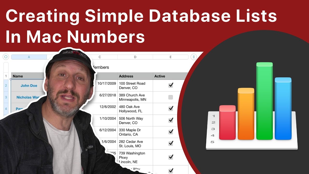 Creating Simple Database Lists In Mac Numbers