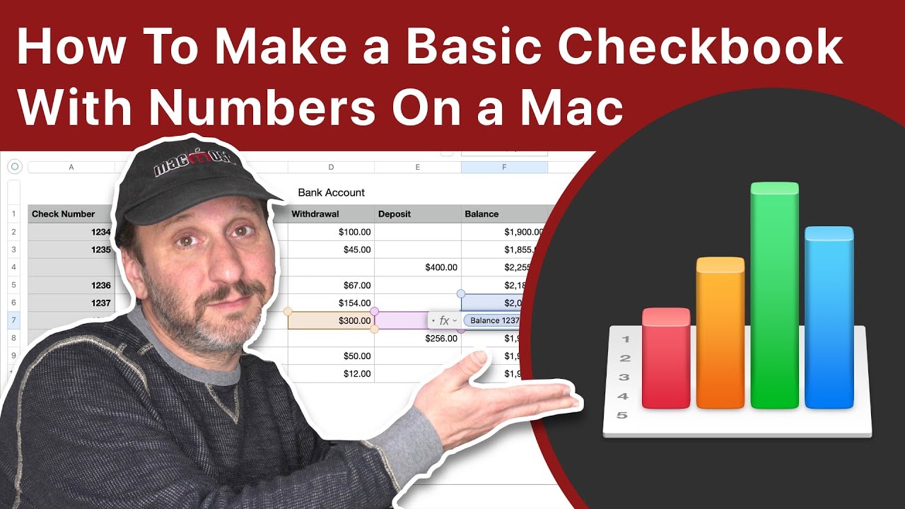 How To Make a Basic Checkbook Spreadsheet With Numbers On a Mac