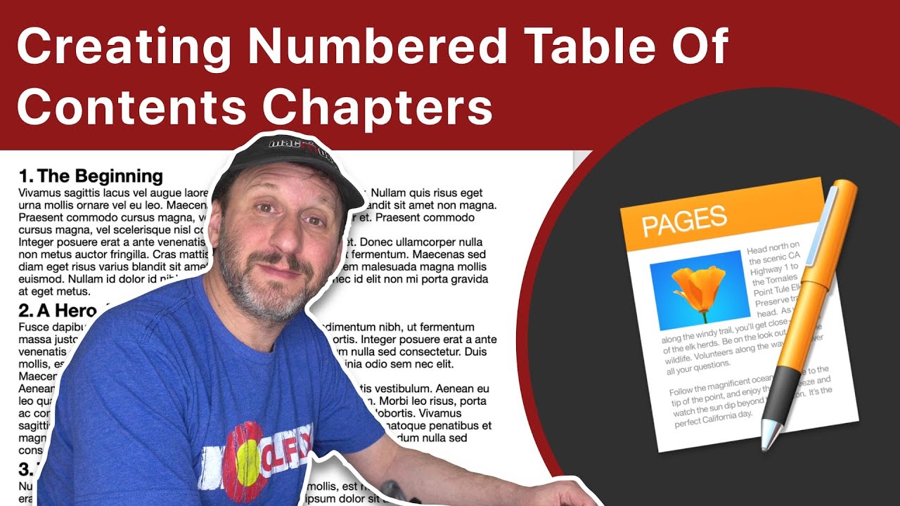 Creating Numbered Table Of Contents Chapters In Mac Pages