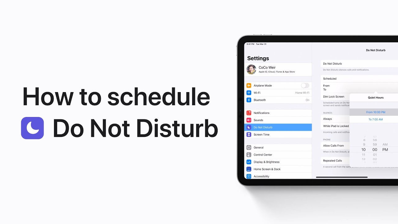 How to schedule Do Not Disturb on your iPhone, iPad, or iPod touch — Apple Support