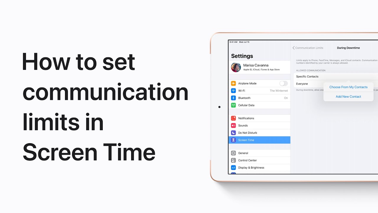 How to set communication limits in Screen Time on iPhone, iPad, and iPod touch — Apple Support