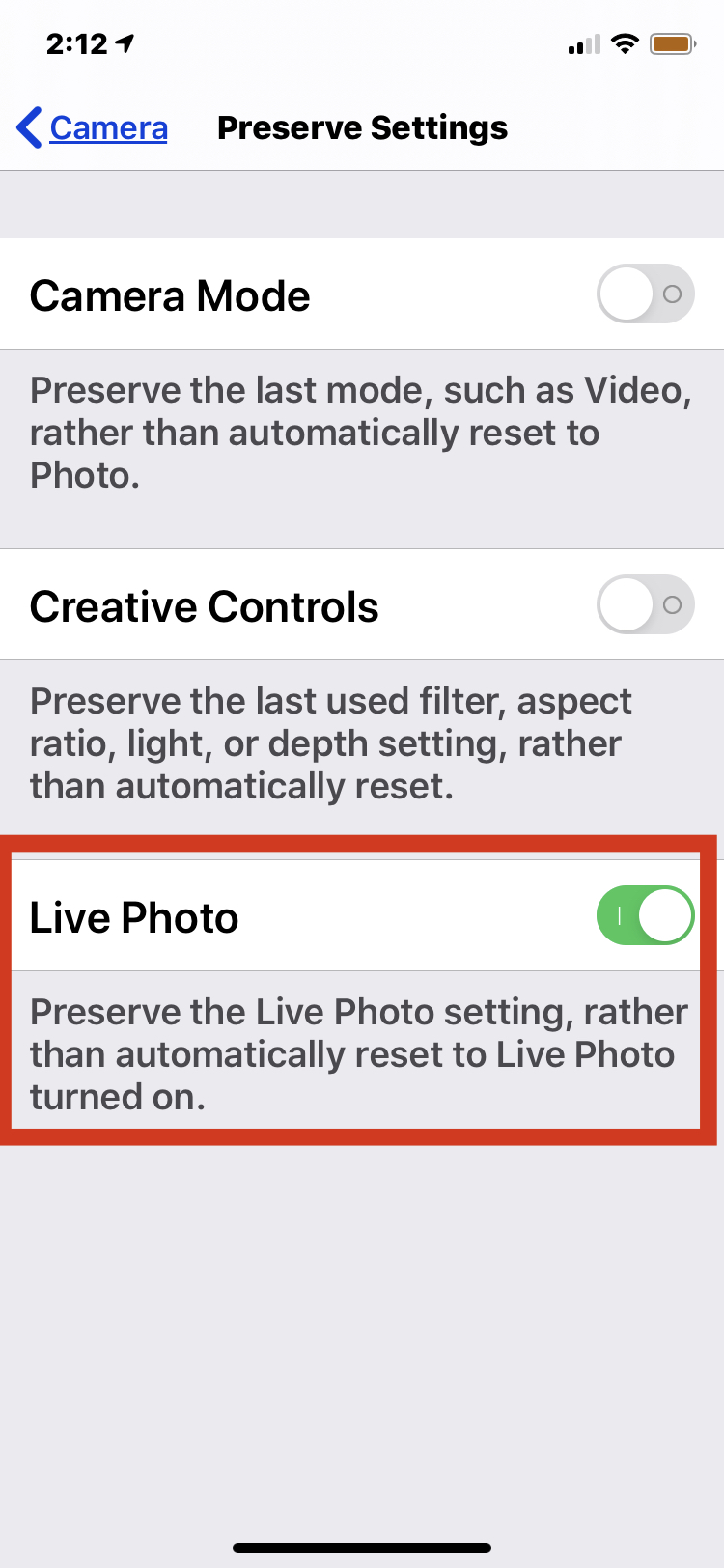 How to Completely Turn Off Live Photo on iPhone Camera