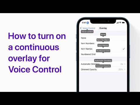 How to show a continuous overlay for Voice Control on iPhone, iPad, and iPod touch — Apple Support