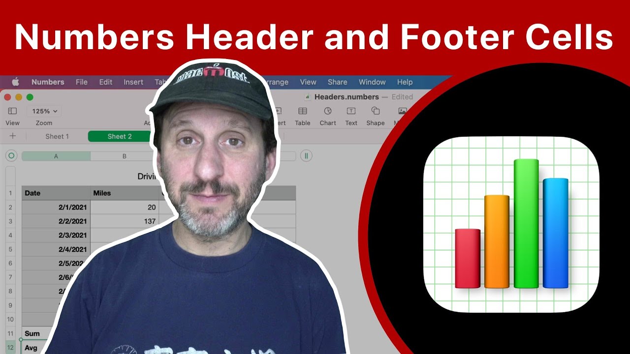 Using Headers and Footers In Numbers
