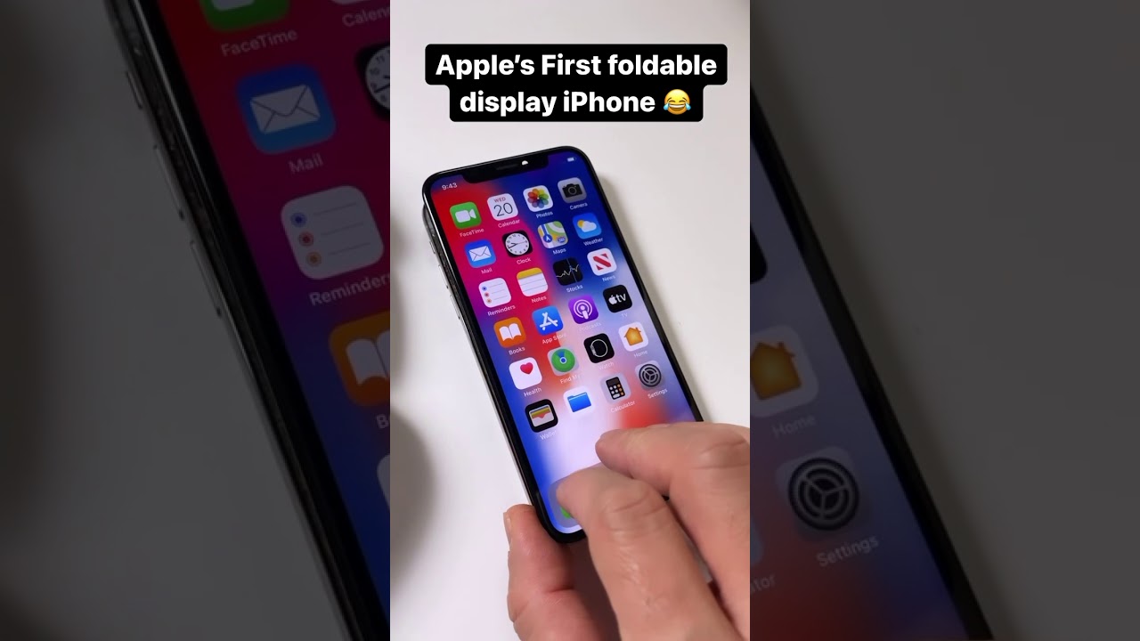 Apple‘s First Foldable Display iPhone Hands on LEAKED***  #Shorts 😂