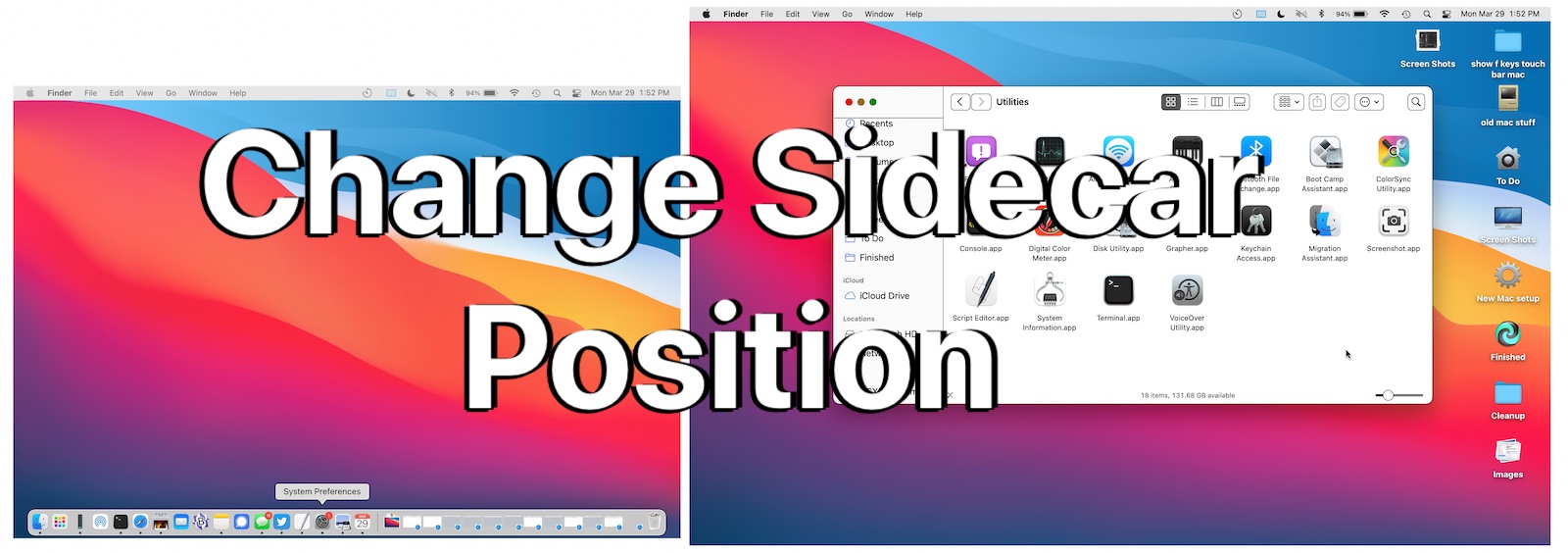 How to Change Sidecar iPad Position Side on Mac