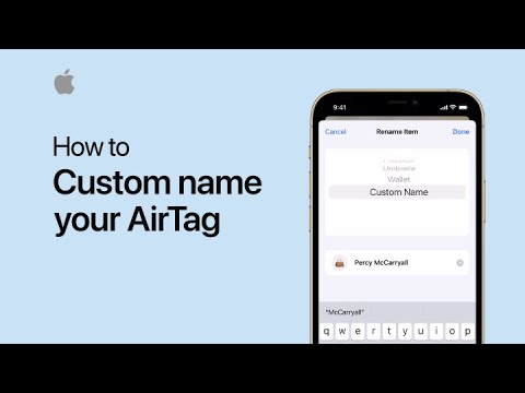 How to custom name your AirTag on iPhone, iPad, and iPod touch — Apple Support