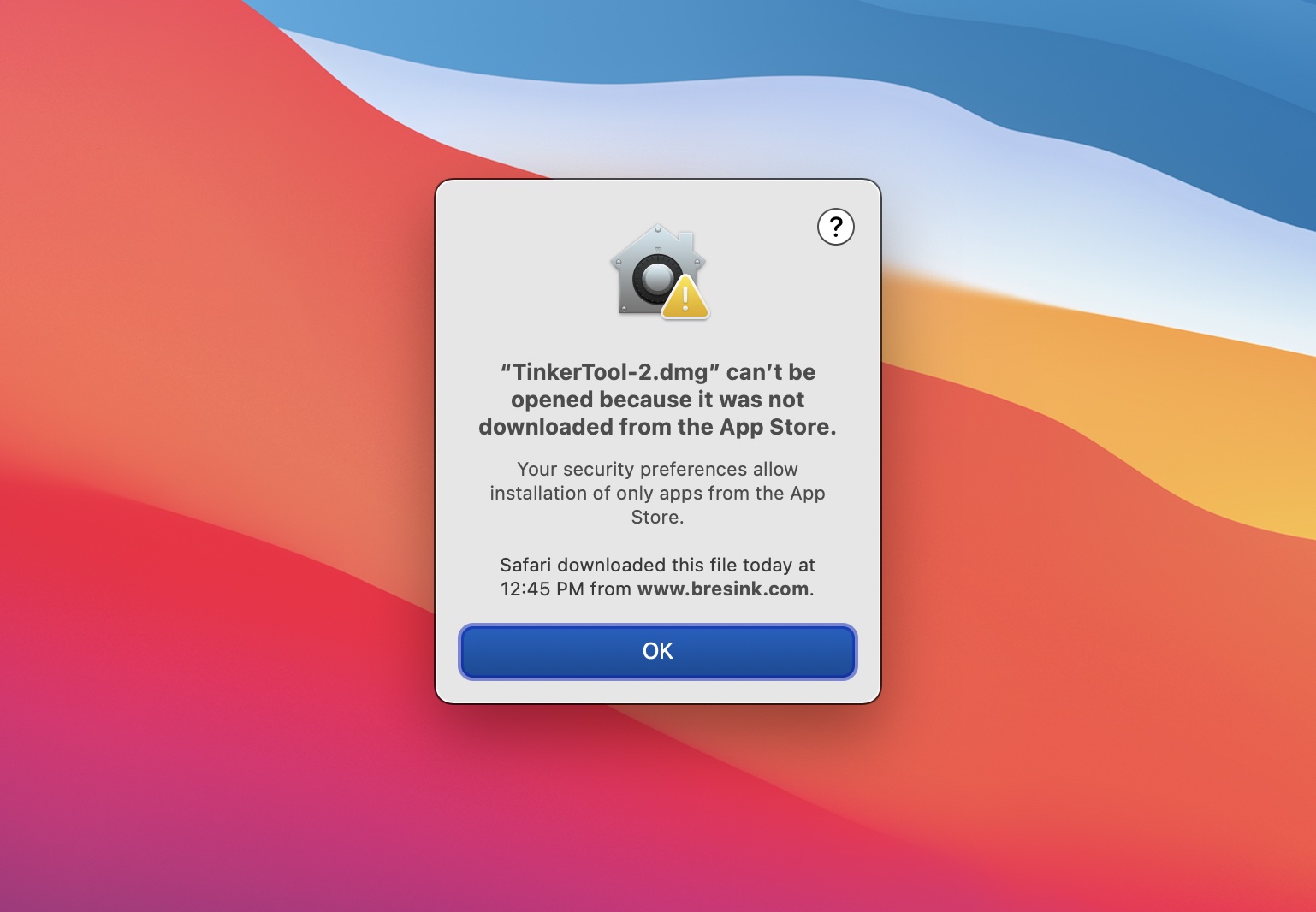 Fix Mac “App can’t be opened because it was not downloaded from the App Store” Error