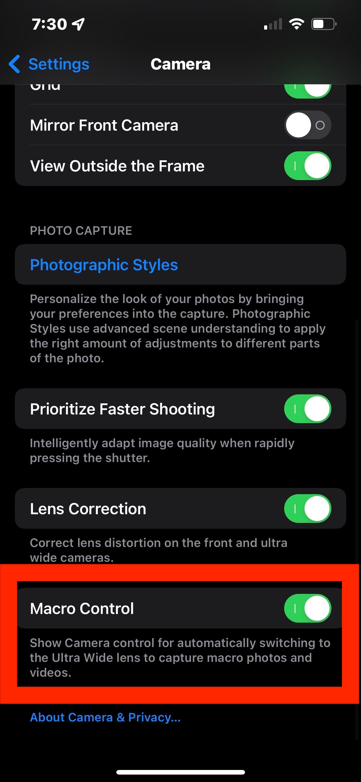 How to Enable or Disable Macro Camera Controls on iPhone 13 Pro