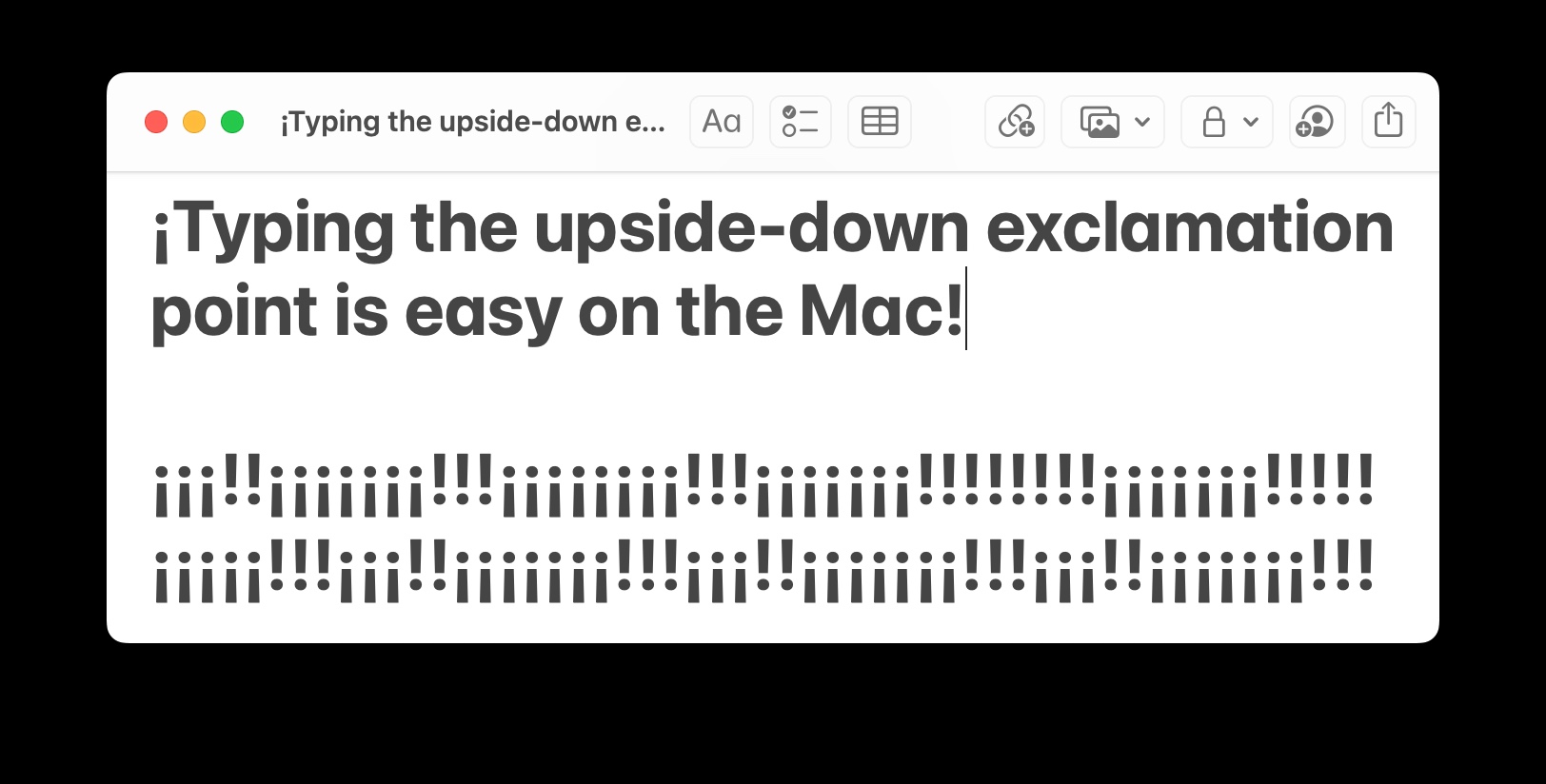 How to Type Upside-Down Exclamation Point on Mac ¡!