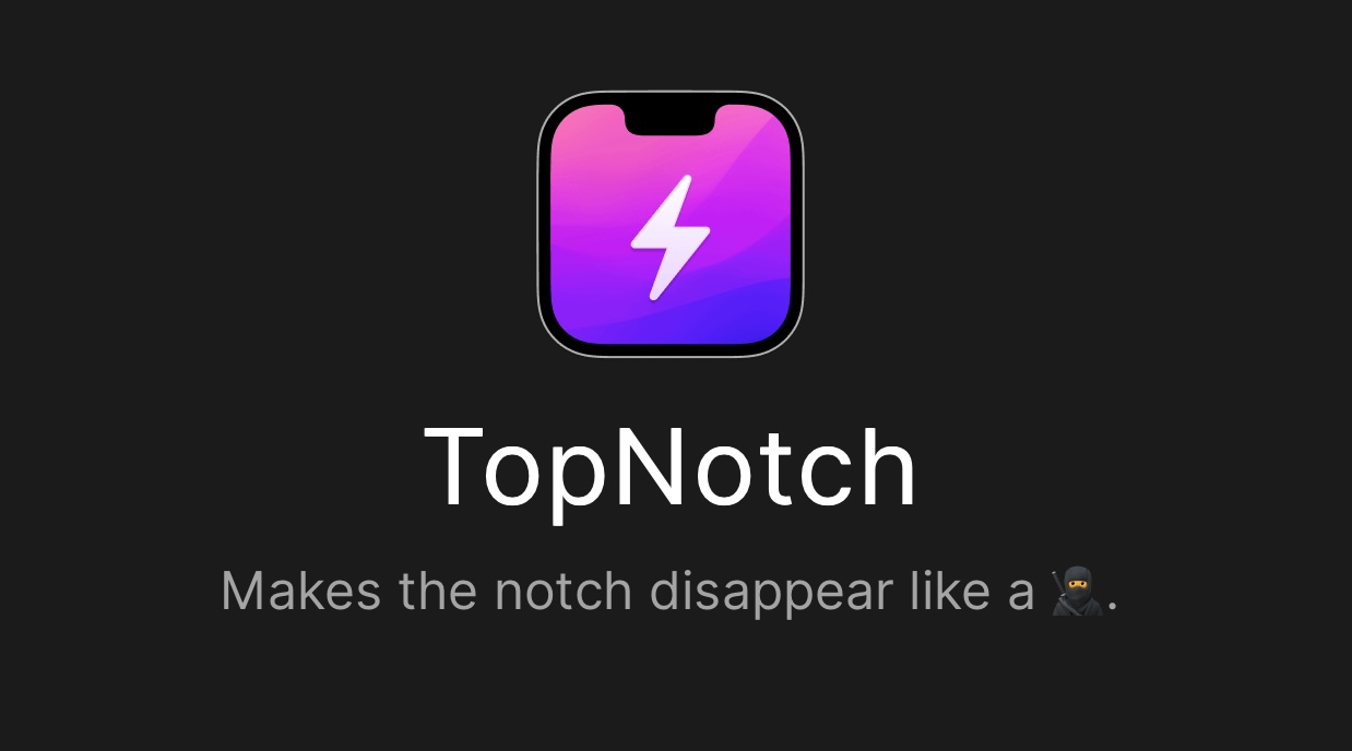 Hide the Display Notch on MacBook Pro & Air with TopNotch