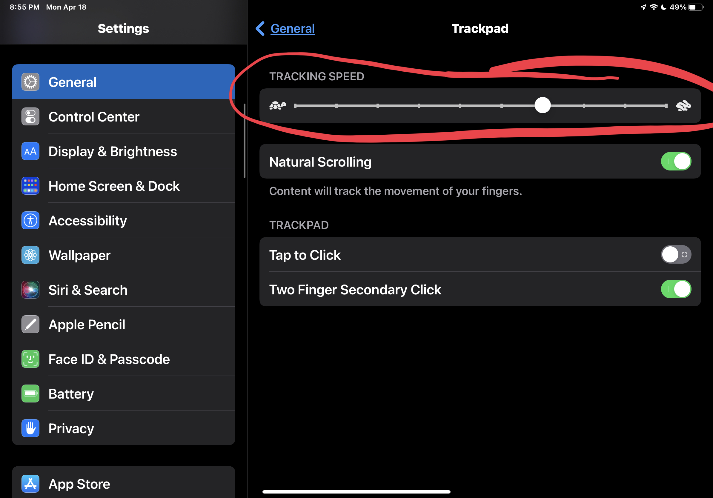 How to Change the Cursor Tracking Speed on iPad