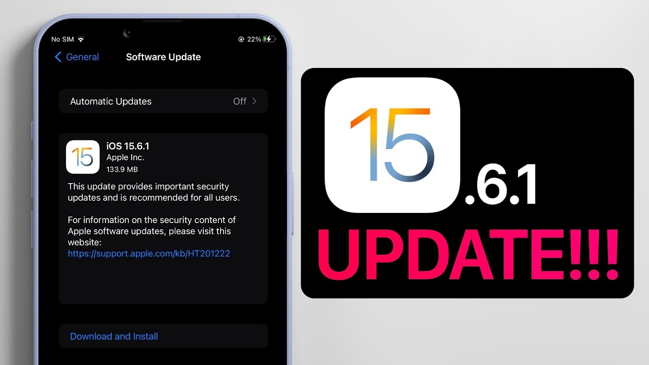 iOS 15.6.1 (RECOMMENDED) Important Update Released by Apple