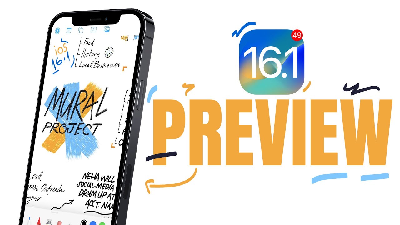 iOS 16.1 Preview!