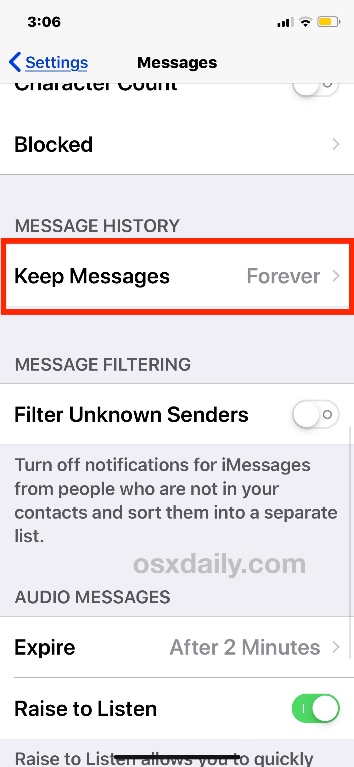 How to Set Messages to Automatically Delete on iPhone or iPad