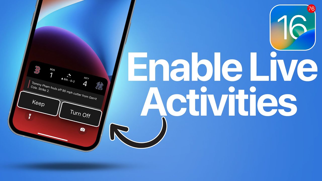 Enable Live Activities on iPhone