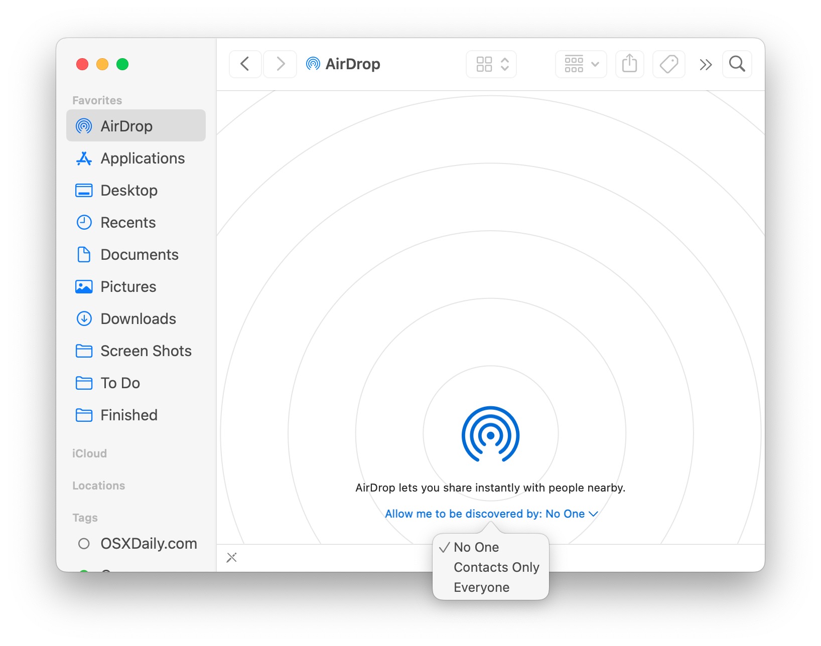 How to Disable AirDrop on Mac