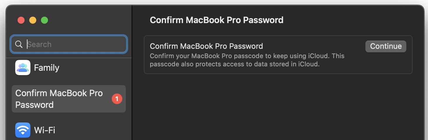Fix “Confirm Mac Password” to Keep Using iCloud in System Settings