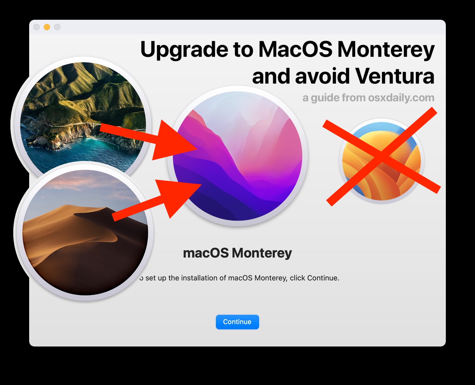 How to Upgrade from Older MacOS to MacOS Monterey (and Avoid Ventura)