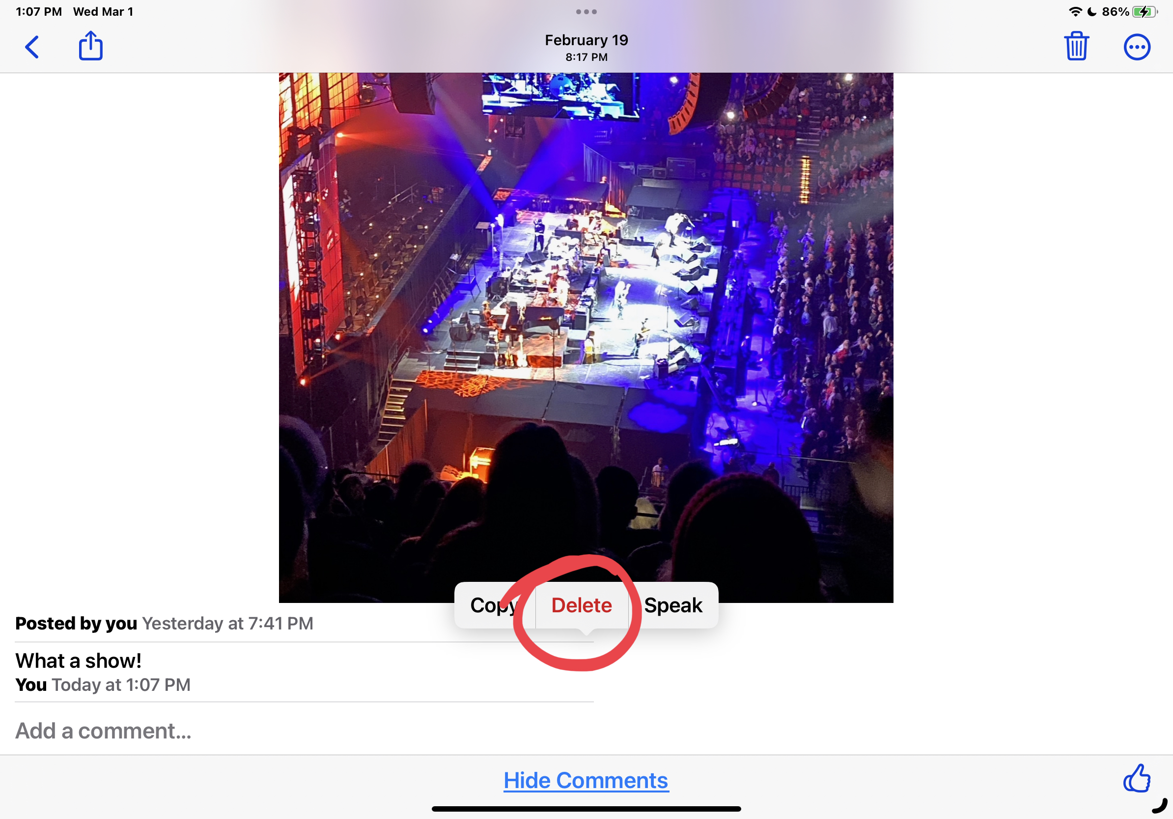 How to Delete Comments from Shared iCloud Photo Streams