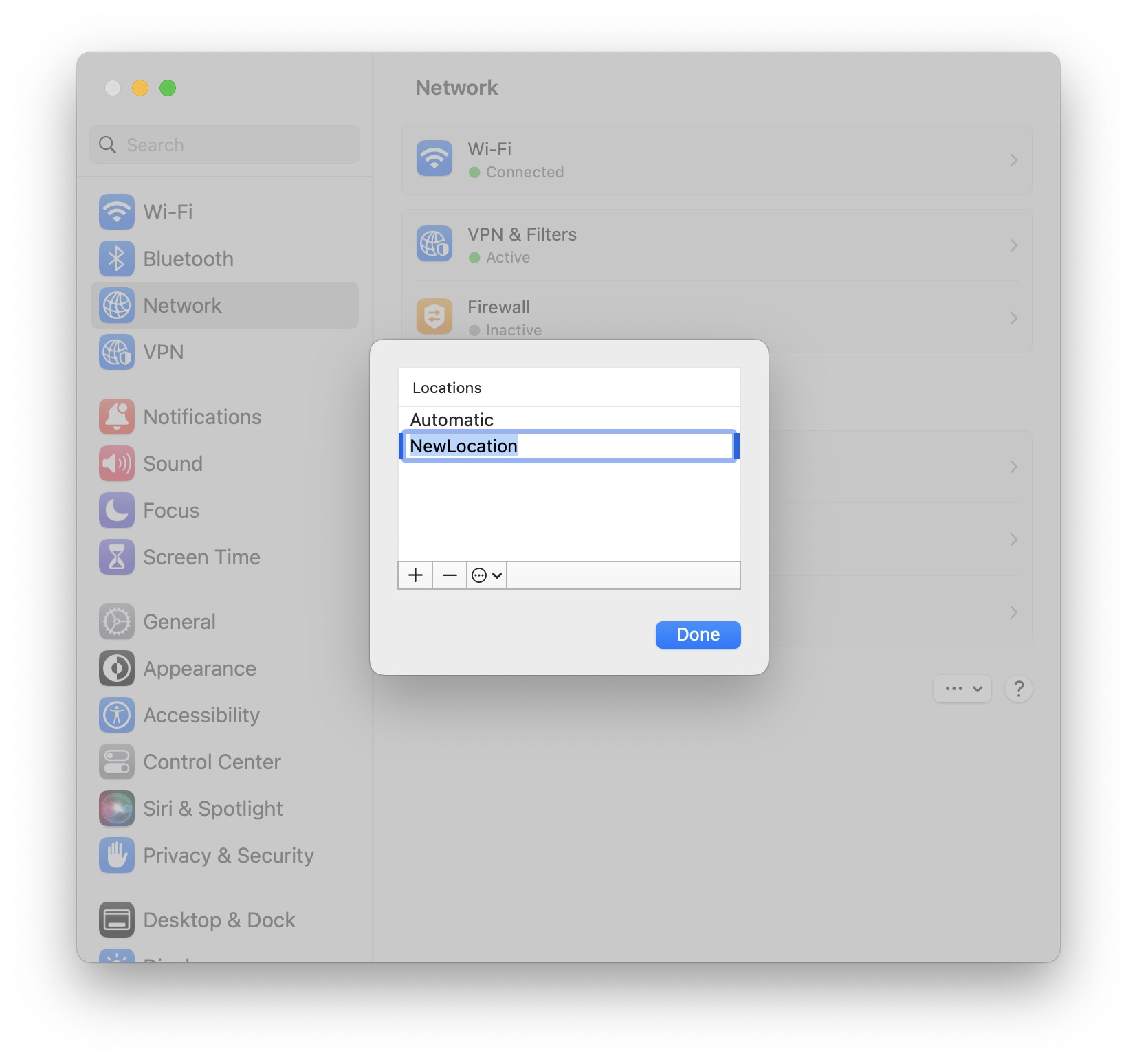 How to Use Network Locations in MacOS Ventura
