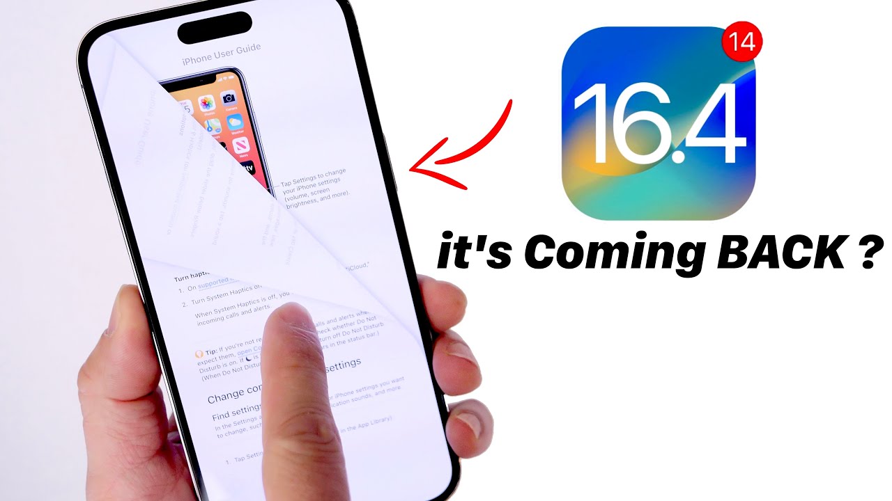 it’s FINALLY Coming Back with iOS 16.4 and beyond ?