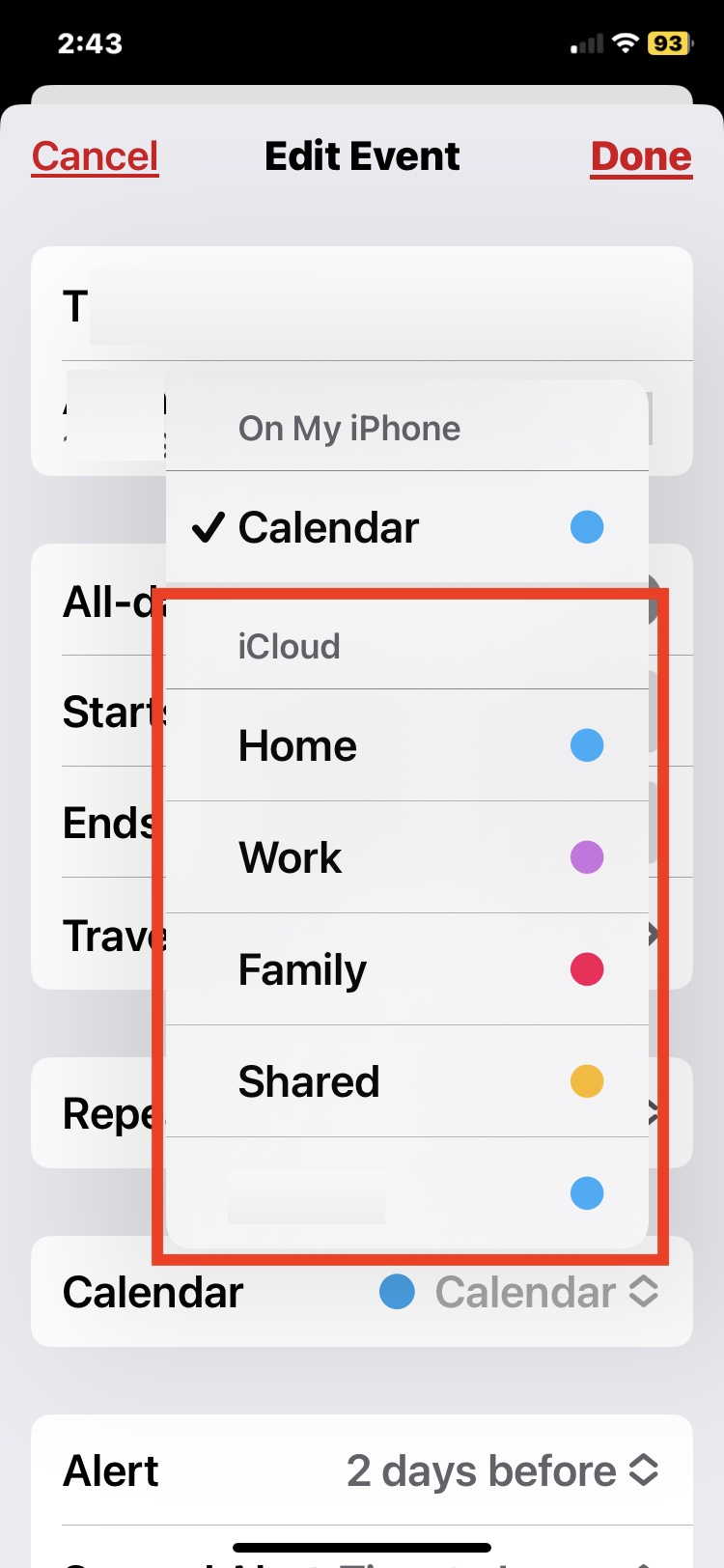 How to Change Calendar Event to iCloud on iPhone & iPad