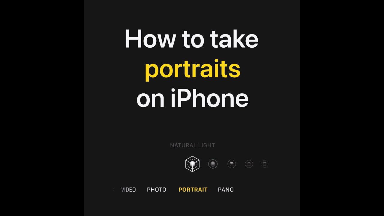 How to take portraits on iPhone .