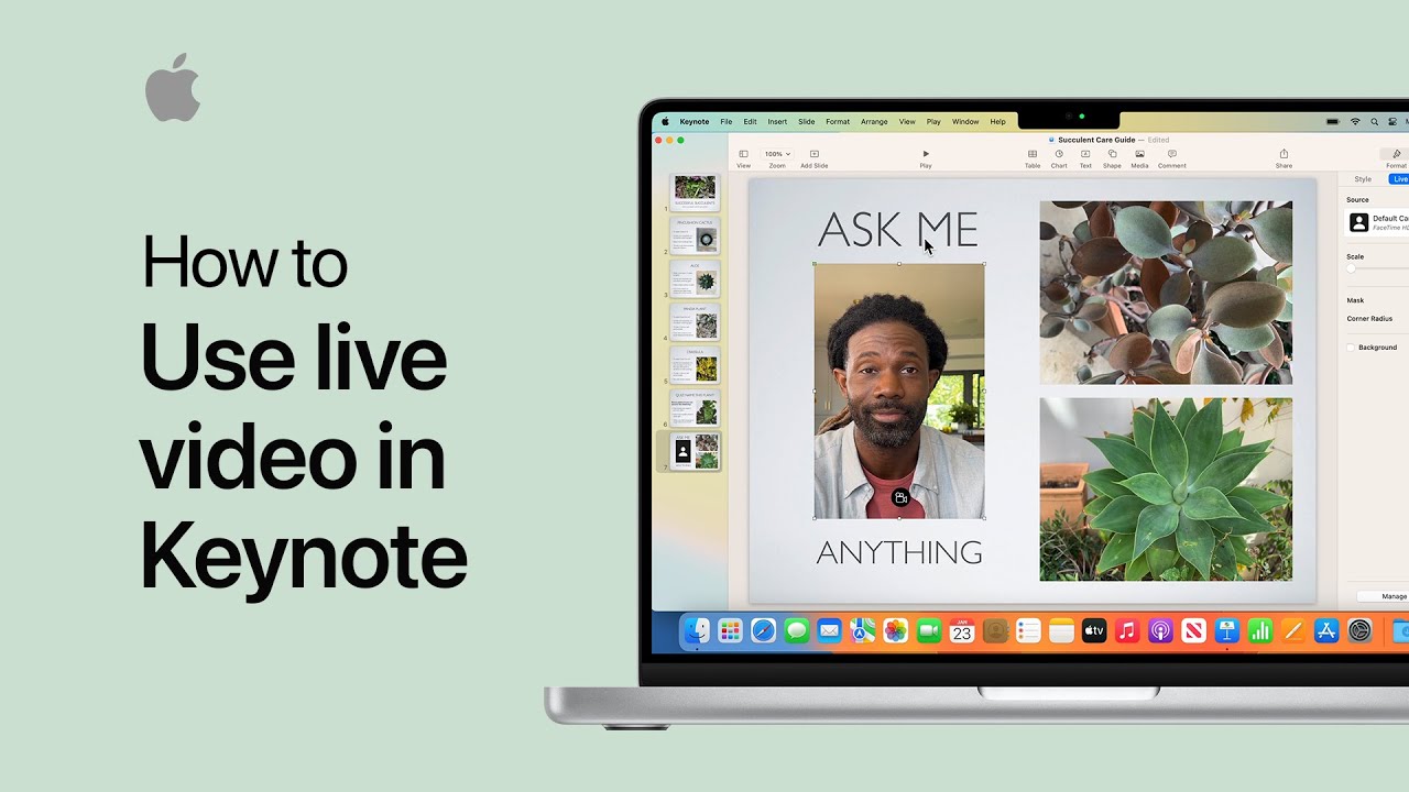 How to use live video in Keynote on Mac | Apple Support