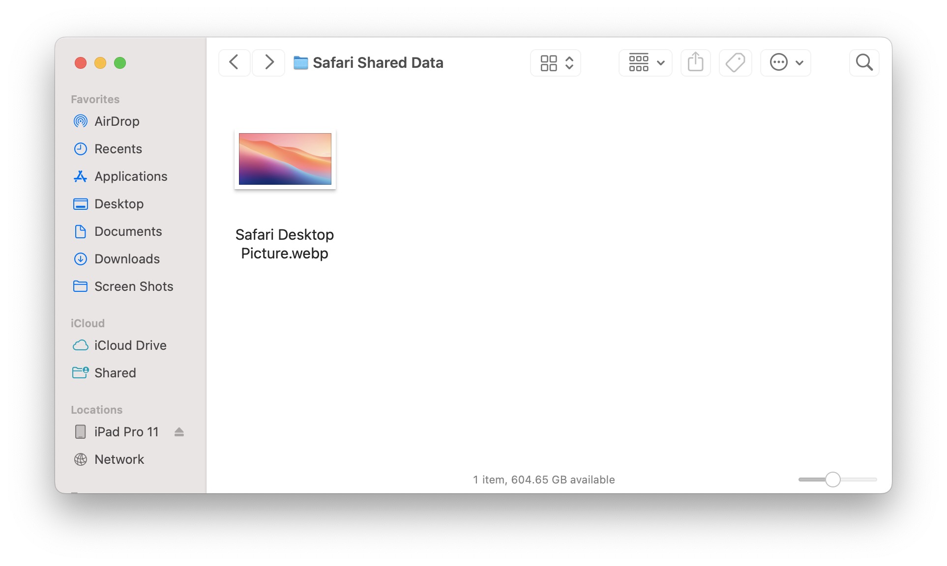 Where Desktop Pictures Set from Safari are Located on Mac