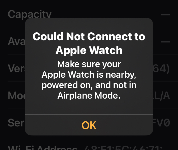 Fix “Could Not Connect to Apple Watch” Error on iPhone