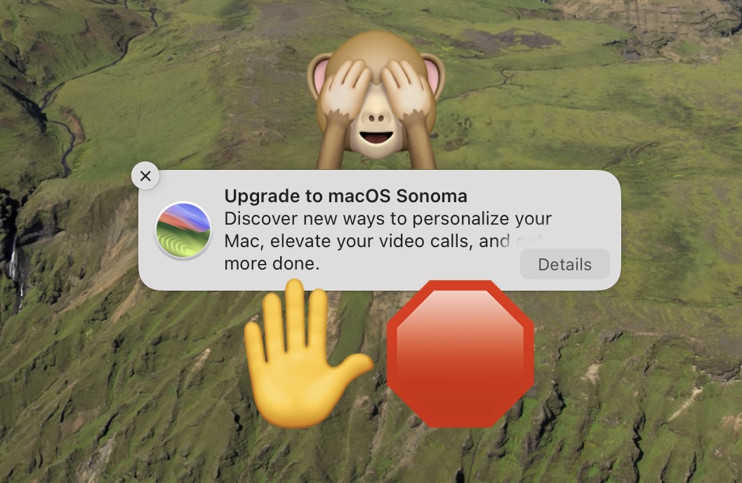 How to Stop “Upgrade to MacOS Sonoma” Notifications on Macs
