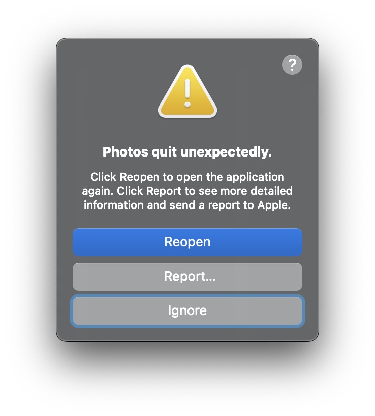 Fix “Photos Quit Unexpectedly” Error on Mac